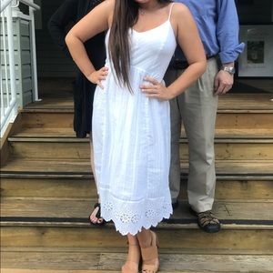 White Midi Length Dress